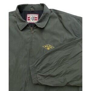 Destinations Vintage Bomber Jacket Men's XXL Full Zip McDonald Employee Green